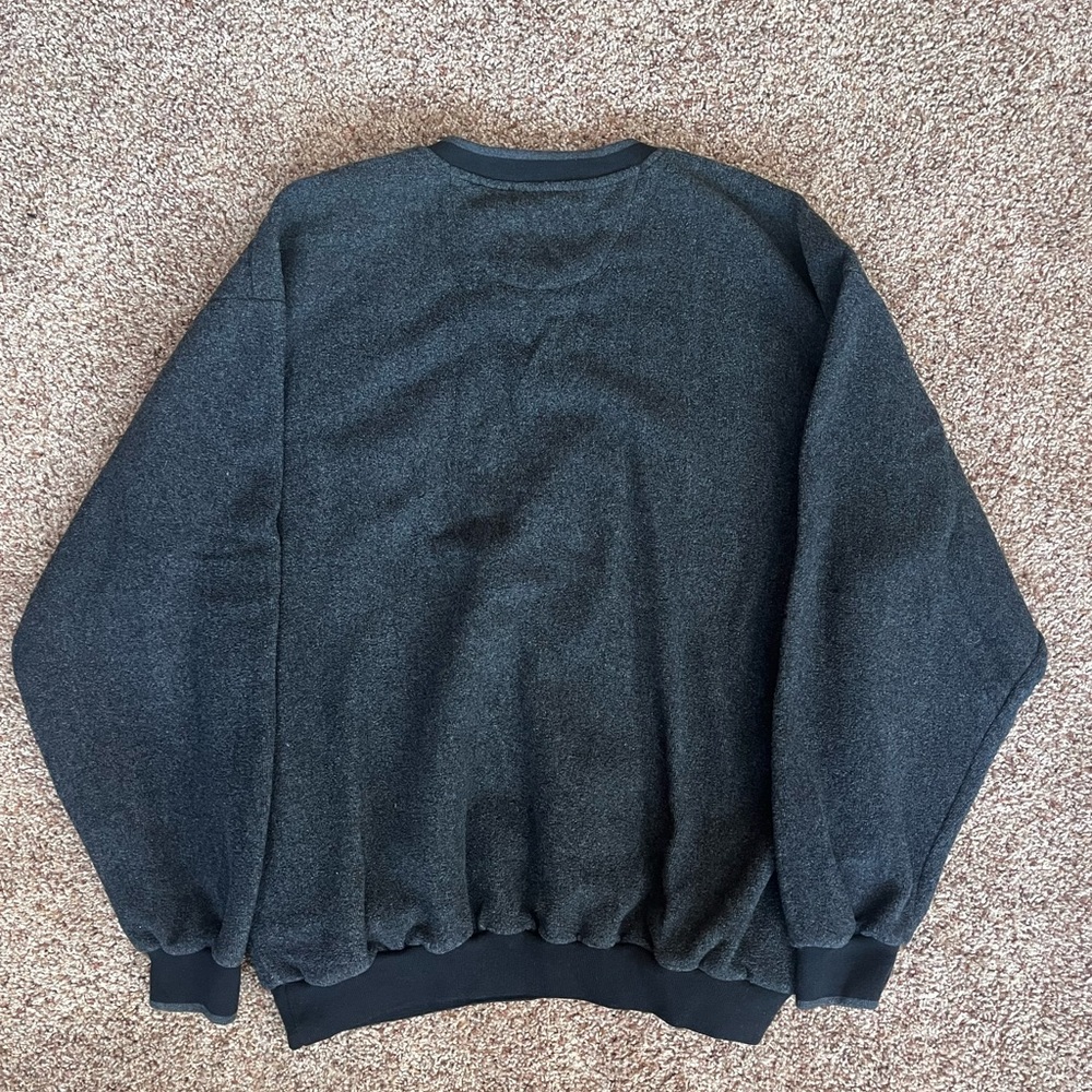 Vintage 90s PGA‎ Tour Golf Charcoal Gray Fleece Crewneck - Picture 3 of 4